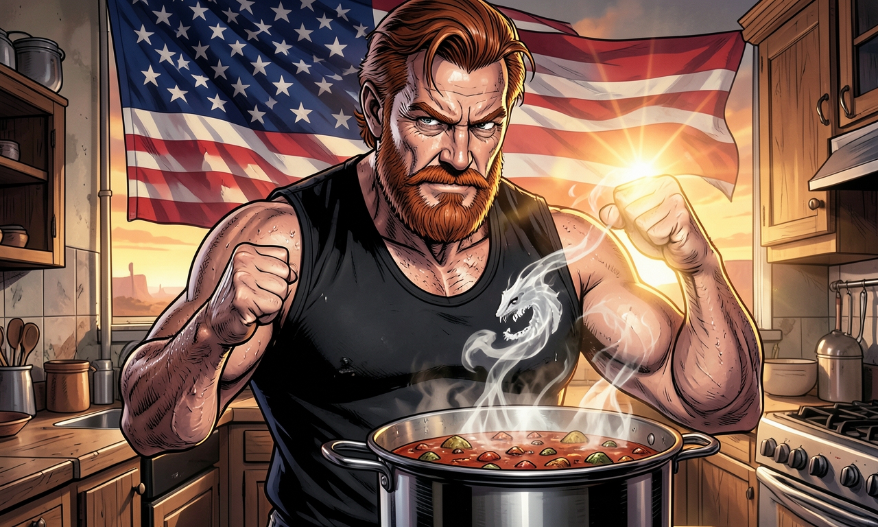 Chuck Norris kocht nicht nur Chili – er schaut die Zwiebeln so an, dass sie von selbst weinen, während das Chili die Gesetze der Thermodynamik ignoriert und von selbst kocht.