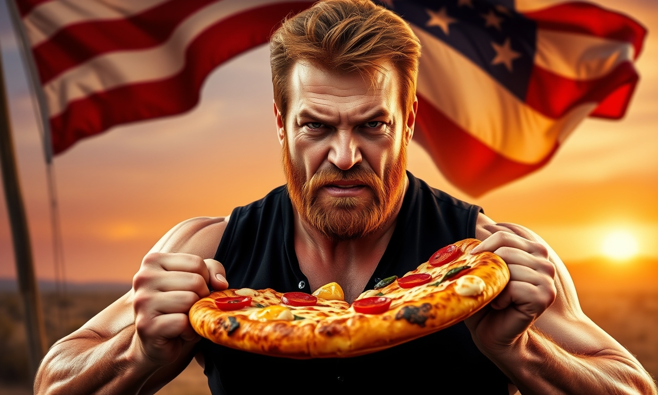 Chuck Norris kann eine ganze Pizza in einem Bissen essen. Ohne die Pizza vorher zu schneiden.