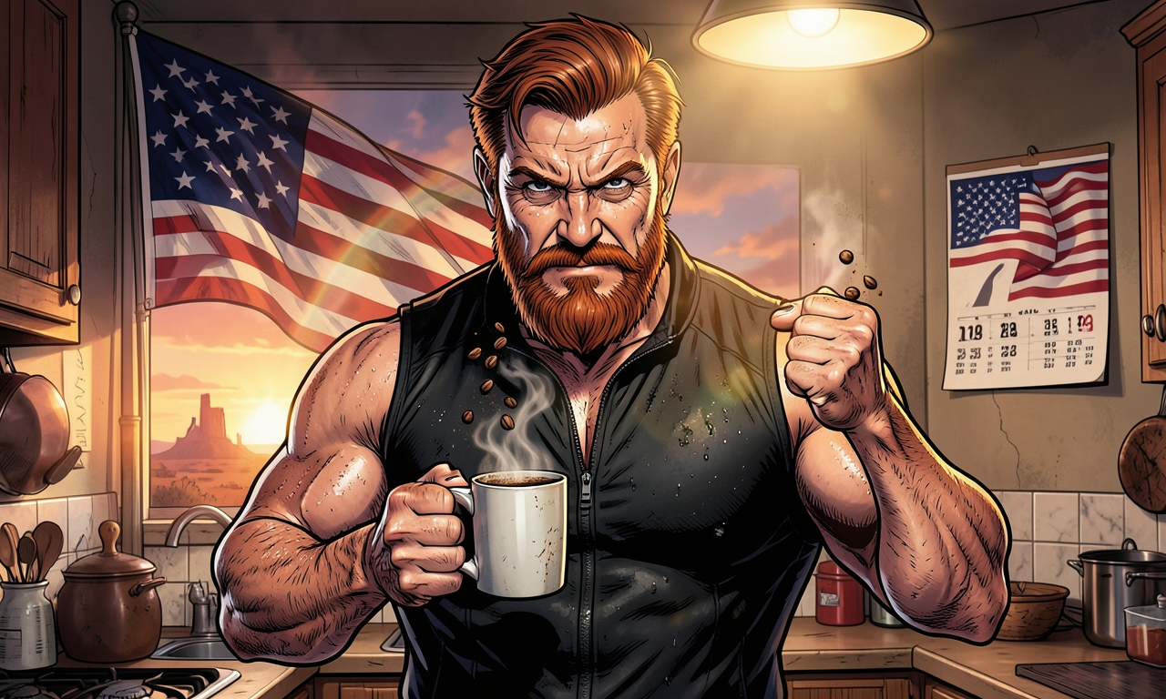 Chuck Norris brüht seinen Kaffee nicht – er zerdrückt die Bohnen mit bloßen Händen in der Tasse. Der resultierende Kaffee ist so stark, dass er die Uhr in der Küche rückwärts laufen lässt. Deshalb ist Chuck Norris auch der einzige Mensch, der morgens um 5 Uhr mit dem Kaffee aus dem Vortag den Tag von gestern noch einmal erleben kann.