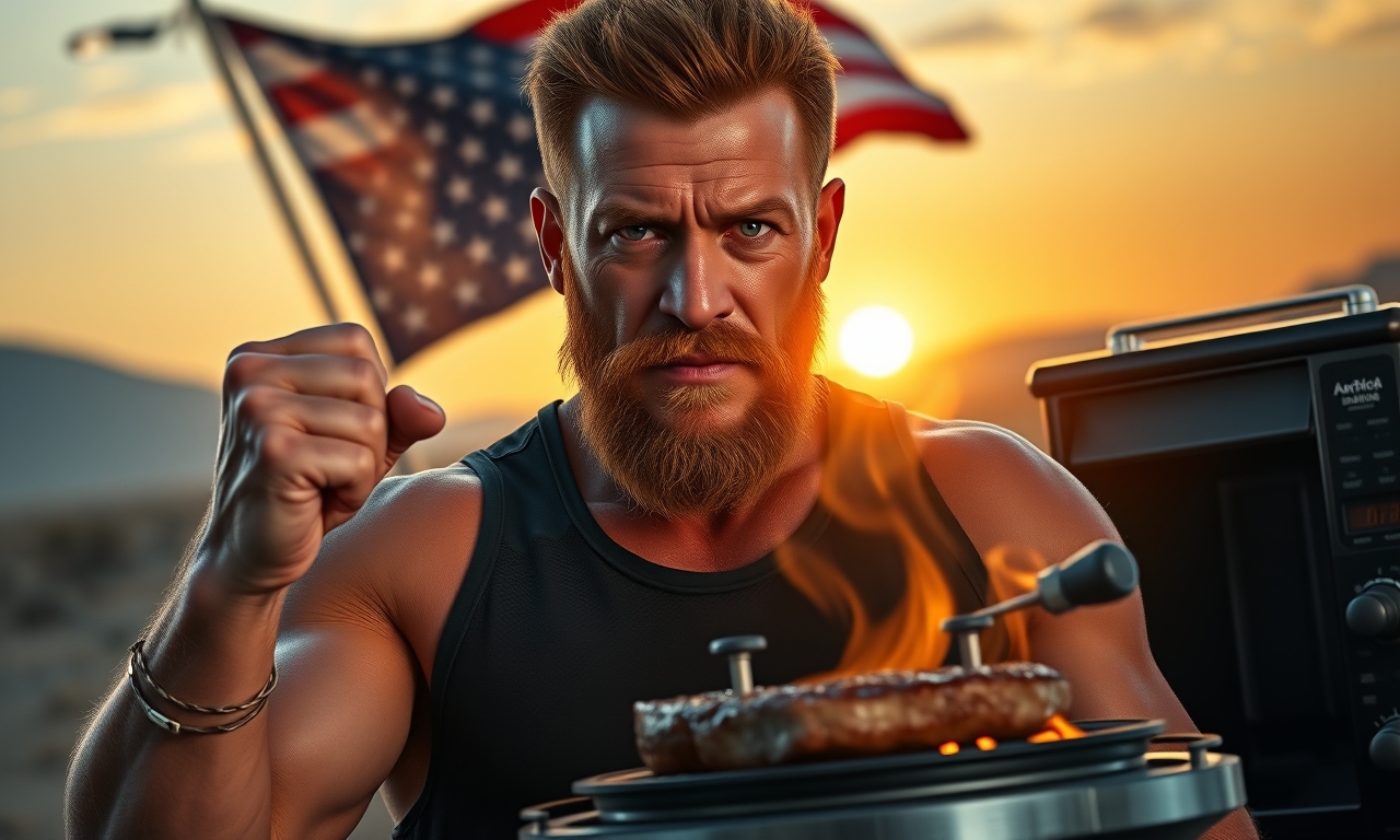 Chuck Norris hat eine Kaffeemaschine mit einem Roundhouse-Kick repariert. Jetzt macht sie nicht nur Kaffee, sondern auch Steak.