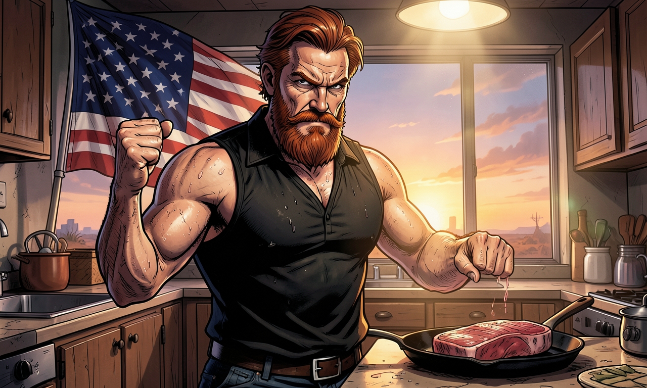 Chuck Norris kocht nicht – er befiehlt den Zutaten, sich selbst zu garen. Wenn das Steak medium sein soll, muss es nur Chuck Norris' Blick spüren, bevor es auf den Grill kommt.