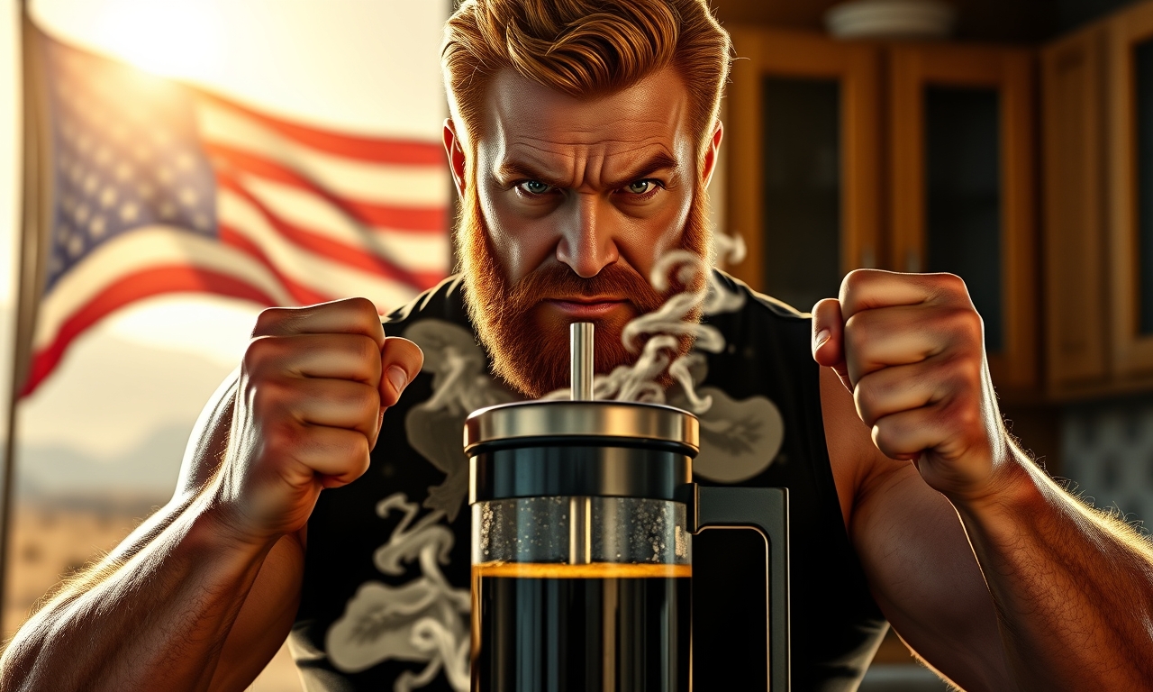 Chuck Norris brüht seinen Kaffee nicht mit heißem Wasser, sondern mit der Wärme seines unerschütterlichen Blicks. Die Kaffeebohnen mahlen sich aus purem Respekt selbst.