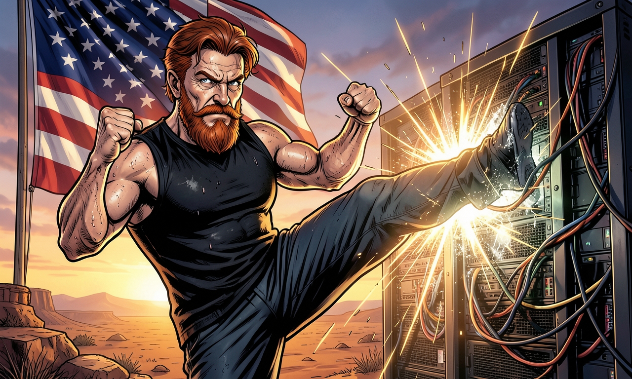 Chuck Norris wollte sich bei einem Online-Dienst anmelden. Das Passwort musste aus mindestens acht Zeichen, einem Sonderzeichen, einer Zahl und einem Großbuchstaben bestehen. Chuck Norris schaute auf den Bildschirm, drehte sich um und trat mit einem Roundhouse-Kick gegen den Serverraum. Der Dienst ist seitdem 'offline' – weil Chuck Norris keinen 'Zugang' braucht, er schafft Fakten.