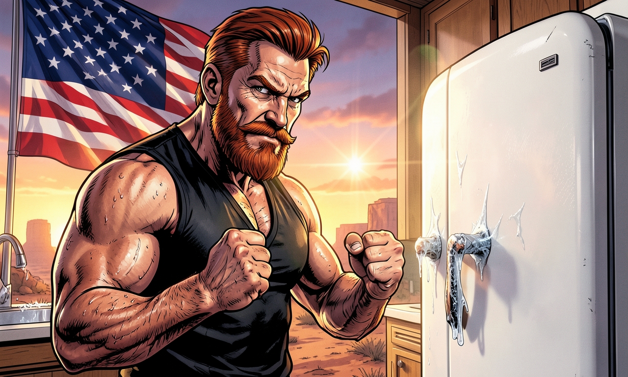Chuck Norris musste einmal einen Kühlschrank reparieren. Er hat nicht das Thermostat überprüft, sondern dem Kühlschrank einen so eisigen Blick zugeworfen, dass die Kühlung von selbst wieder funktionierte – aus Angst vor ihm.