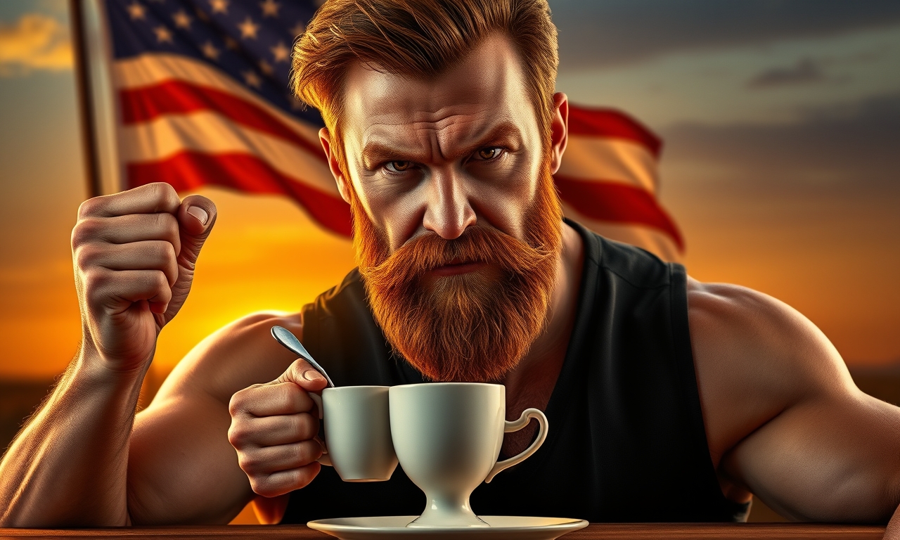 Chuck Norris bestellt einen Kaffee. Die Tasse kniet vor ihm, hält selbst den Löffel und rührt ihn vorsichtig um, um seine Hände zu schonen.