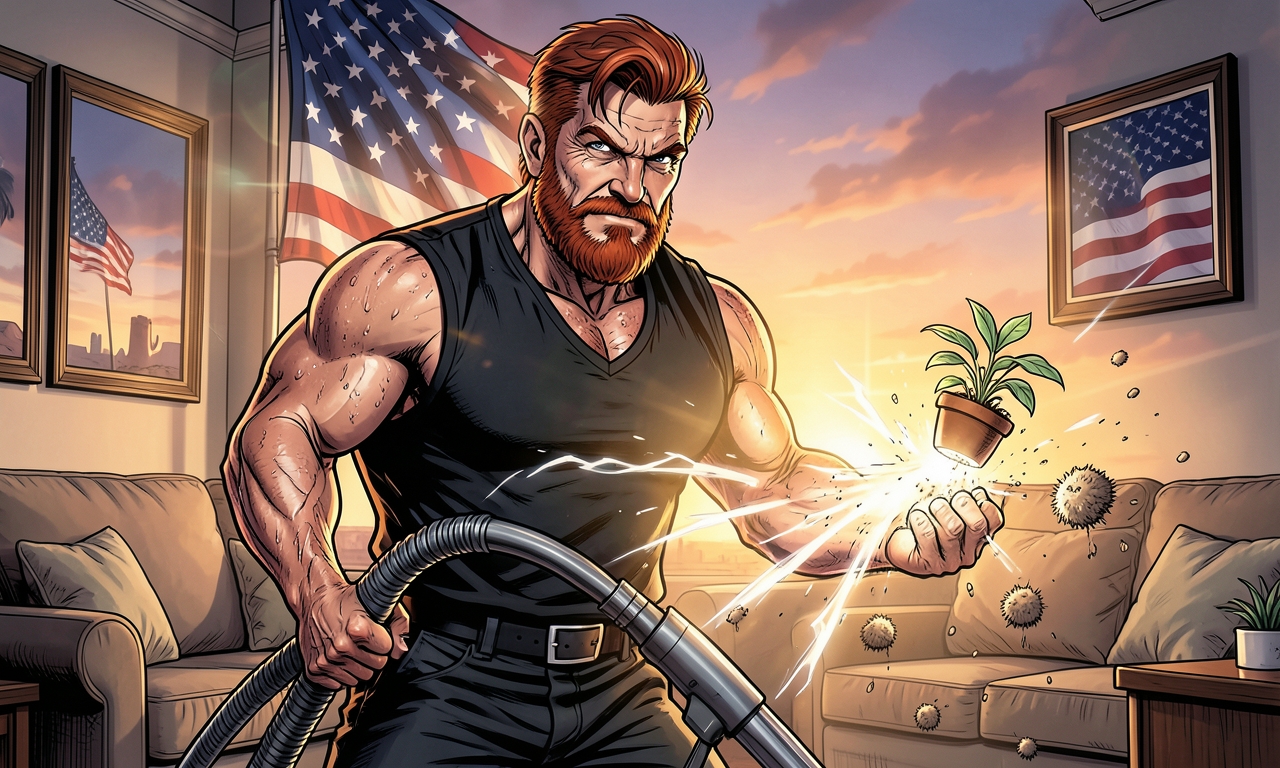 Chuck Norris staubsaugt nicht den Boden. Chuck Norris saugt die Schwerkraft an. Der Staub bleibt aus Respekt einfach in der Luft schweben.