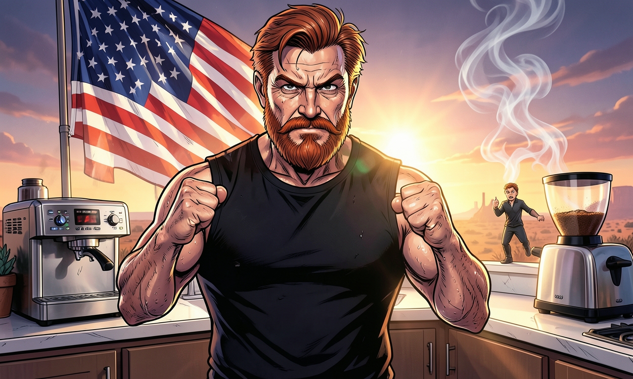 Chuck Norris bestellte einmal einen Kaffee bei einer vollautomatischen Kaffeemaschine. Die Maschine erkannte seine Präsenz, startete von selbst, mahnte die Bohnen, brühte den Kaffee und servierte ihn perfekt in einer Tasse, die bereits mit seinem Namen beschriftet war. Als der Hersteller davon erfuhr, ließ er die Maschine zerlegen, um das Geheimnis zu finden. Statt eines Motors fand er nur einen kleinen, zitternden Chuck Norris aus Plastik, der mit einer winzigen Faust auf einen Knopf hämmerte.
