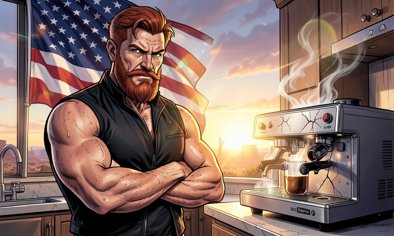 Chuck Norris bestellt einen Kaffee. Die Kaffeemaschine beginnt von selbst zu arbeiten, als sie seinen Namen hört. Sie hat Angst, dass er sie sonst mit einem Roundhouse-Kick zum Espresso-Löffel macht.
