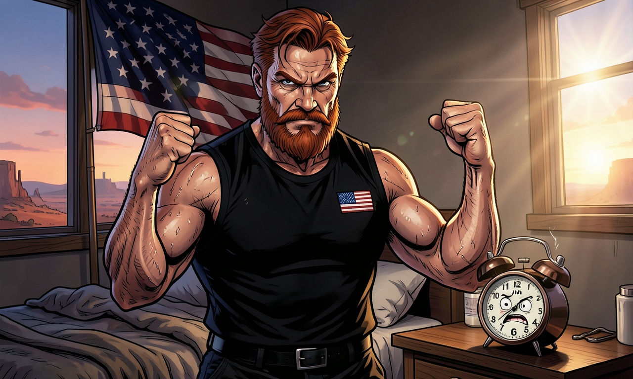 Chuck Norris weckt sich nicht mit einem Wecker. Der Wecker wacht auf, wenn Chuck Norris aufsteht.