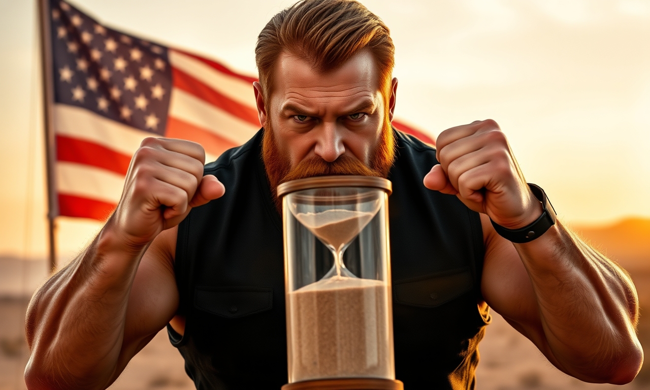 Chuck Norris kann eine Sanduhr umdrehen, indem er nur in die Kamera starrt – die Zeit gehorcht seinem Blick.