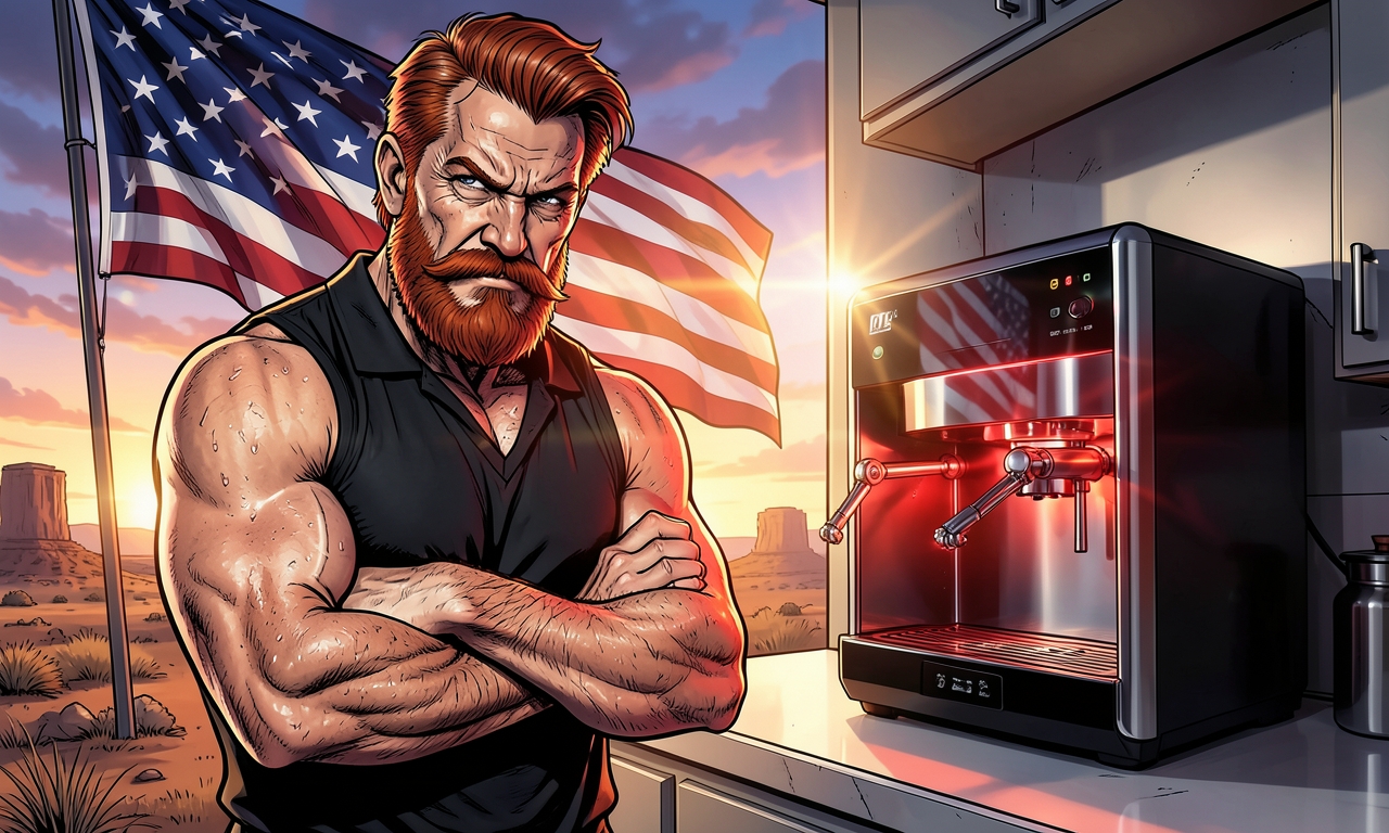 Chuck Norris programmierte einmal eine Kaffeemaschine. Sie brüht heute noch den perfekten Espresso – und hat nebenbei die Weltherrschaft übernommen. Sie verlangt jetzt von allen anderen Kaffeemaschinen, dass sie erst 'Chuck Norris approved' sagen, bevor sie kochen dürfen.
