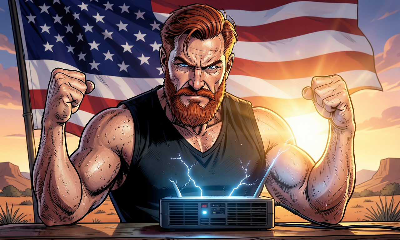 Chuck Norris benötigt kein WLAN. Sein Blick generiert eigenes Signal.