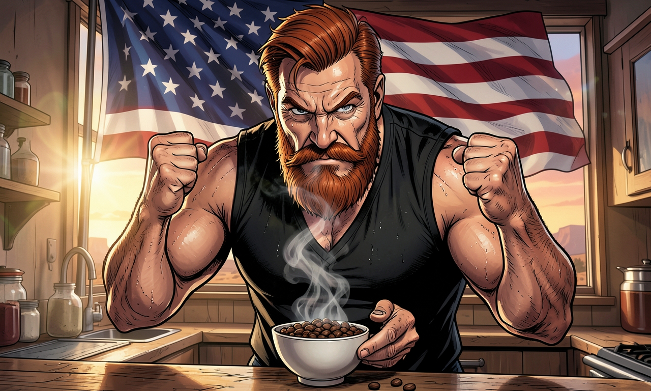 Chuck Norris brüht seinen Kaffee nicht mit heißem Wasser auf. Er bläst einfach über die Kaffeebohnen – sein Atem hat eine Temperatur von 200 Grad und einen Koffeingehalt von 1000%.