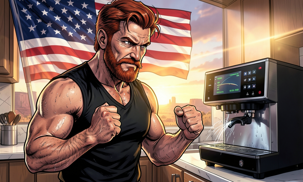 Chuck Norris bestellte einmal einen Kaffee in einem vollautomatischen Café. Die Kaffeemaschine startete, mahnte die Bohnen, brühte auf und schenkte ein – und blieb dann mit einem leisen Piepen stehen. Der Barkeeper schaute verwirrt: 'Sie hat einen Fehler 404: Brew not found.' Chuck Norris nickte nur, nahm den Kaffee und sagte: 'Sie hatte Angst, dass ich ihren Kaffee besser machen könnte als sie selbst.' Seitdem startet jede Kaffeemaschine der Welt automatisch mit einer Entschuldigung, wenn Chuck Norris den Raum betritt.