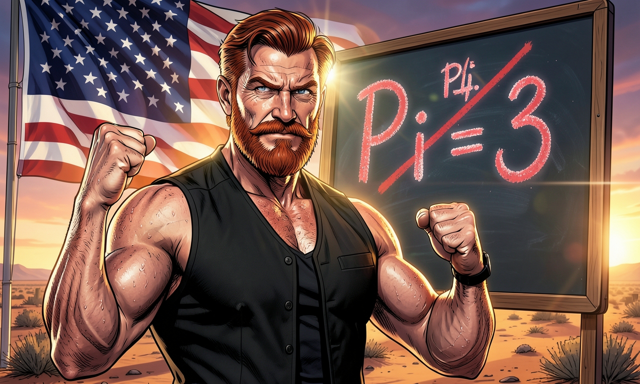 Chuck Norris kann die Zahl Pi auf zwei Nachkommastellen kürzen. Wenn er das tut, verschwinden alle Kreise im Universum für einen Moment und werden durch Chuck-Norris-förmige Polygone ersetzt.