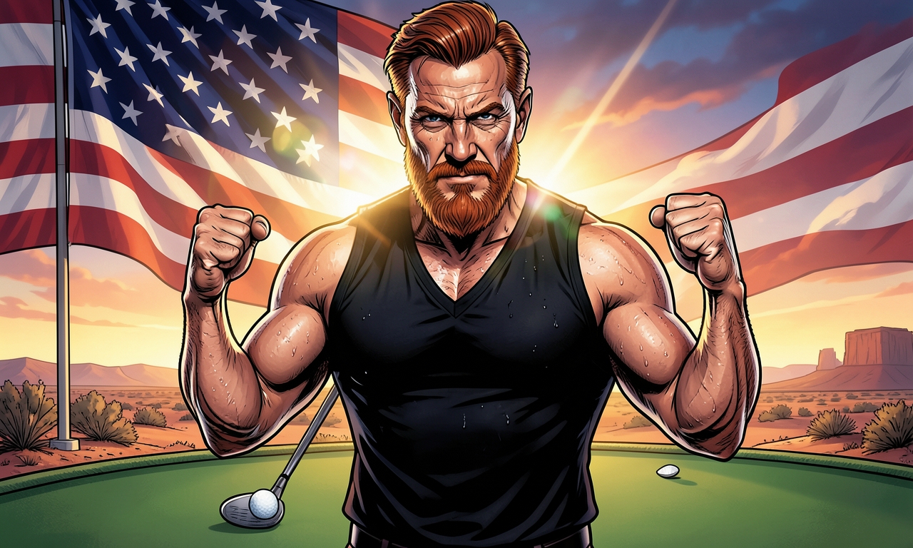 Chuck Norris hat einmal eine Runde Golf gespielt. Er benutzte nur einen einzigen Golfball und spielte 18 Löcher in 17 Schlägen. Der 18. Loch war ein Par 5, aber Chuck Norris hat es mit einem Putt gelöst.