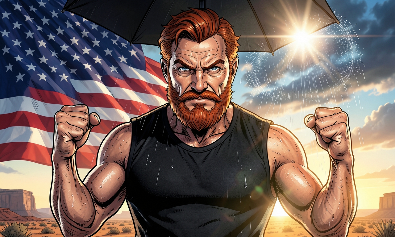 Chuck Norris kann einen Regenschirm bei strahlendem Sonnenschein öffnen, und sofort fängt es an zu regnen – nur weil er es beschlossen hat.