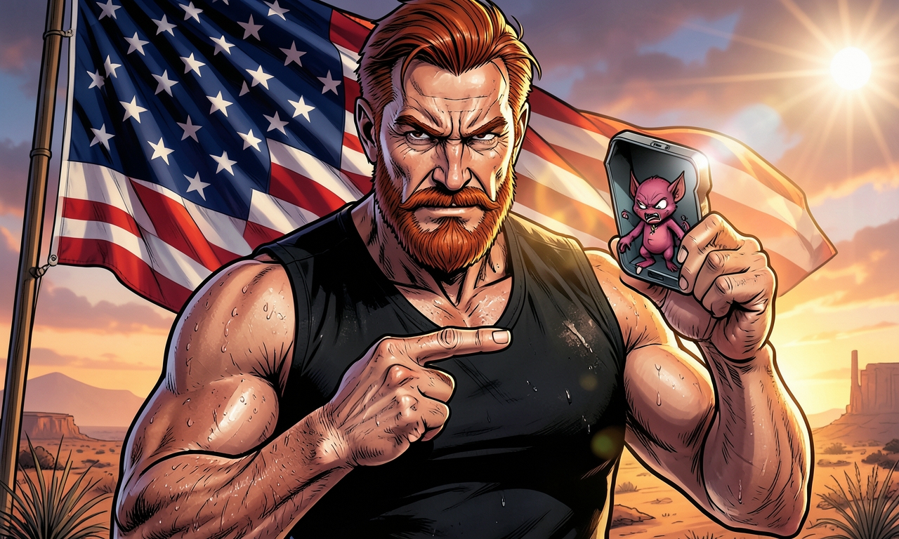 Chuck Norris' Smartphone hat einen seltsamen Fehler: Es zeigt immer 'Kein Signal' an, selbst in der besten Funkzelle. Als der Techniker das Gerät öffnet, findet er darin keinen Chip, sondern einen kleinen, weinenden Fehlerteufel, der um Gnade fleht. Chuck hatte den Fehler einfach mit einem Roundhouse-Kick in die Realität zurückverfolgt und dort ausradiert. Das Handy funktioniert jetzt perfekt – es hat nur noch keine Empfangsprobleme, sondern Angst vor Chuck Norris.
