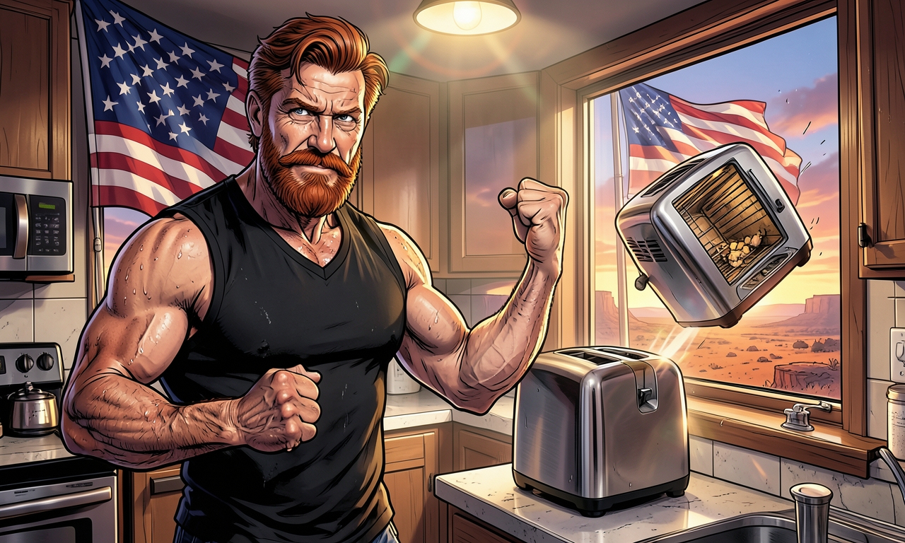 Chuck Norris hat einen Toaster so angeschaut, bis der Toaster aus Angst das Brot selbst ausgeworfen hat und aus dem Fenster gesprungen ist.