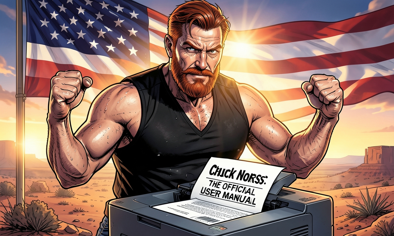 Chuck Norris versuchte einmal, einen kaputten Bürodrucker zu reparieren. Nachdem er ihn eine Minute lang angestarrt hatte, druckte der Drucker von selbst eine vollständige Bedienungsanleitung für Chuck Norris aus – inklusive eines Kapitels über 'Respekt vor dem Meister'.