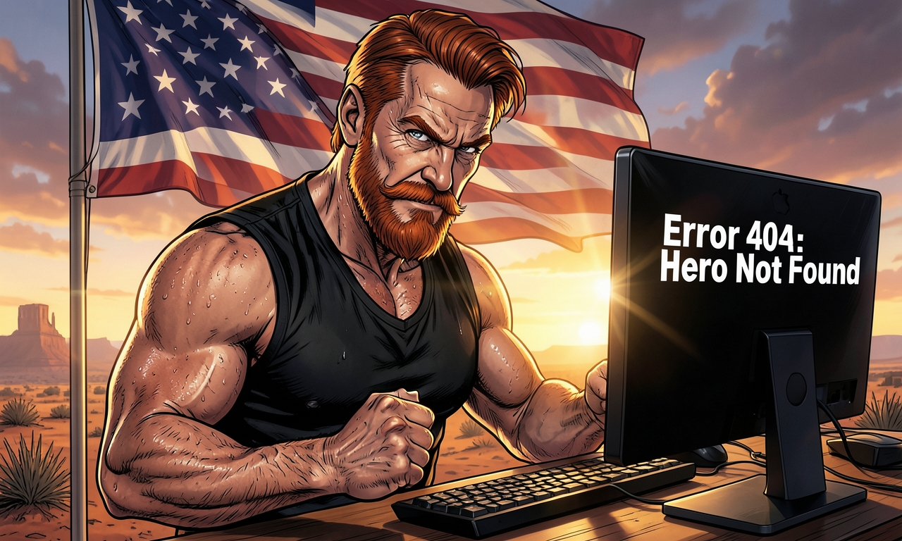 Chuck Norris wollte ein Flugticket online buchen. Die Webseite zeigte 'Fehler 404: Held nicht gefunden'.