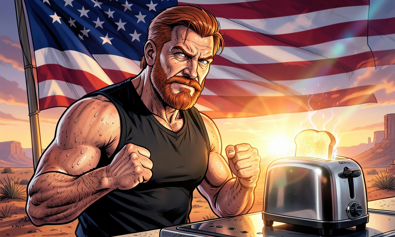 Chuck Norris kann einen Toaster ohne Strom zum Toasten bringen. Der Toaster tut es aus reiner Angst, dass Chuck Norris ihn sonst mit einem Handkantenschlag in eine Pfanne verwandelt.