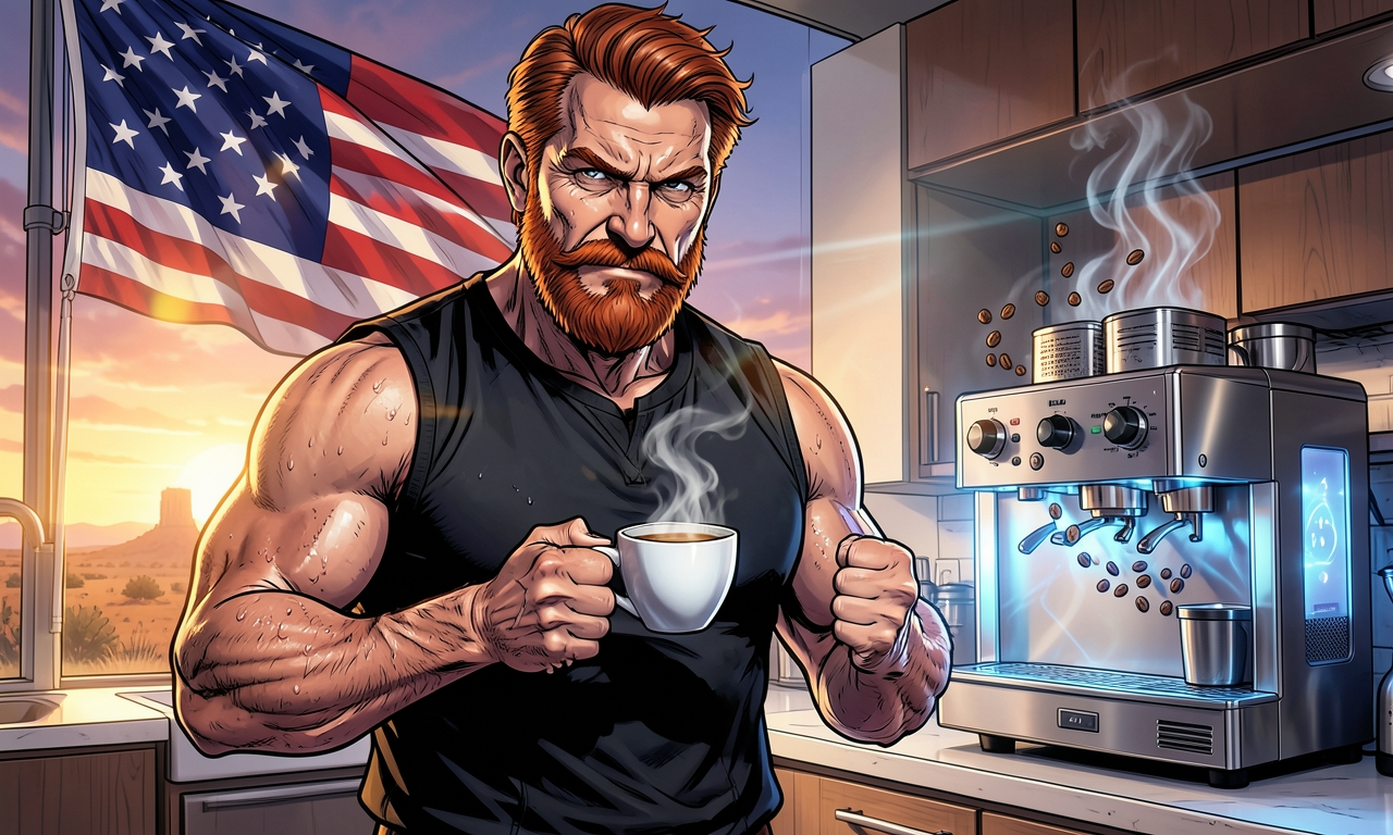 Chuck Norris hat eine Kaffeemaschine so umgebaut, dass sie Espresso aus dem Nichts brüht. Die Tasse füllt sich dabei von selbst, denn Chuck Norris hat auch die Tasse umgebaut.
