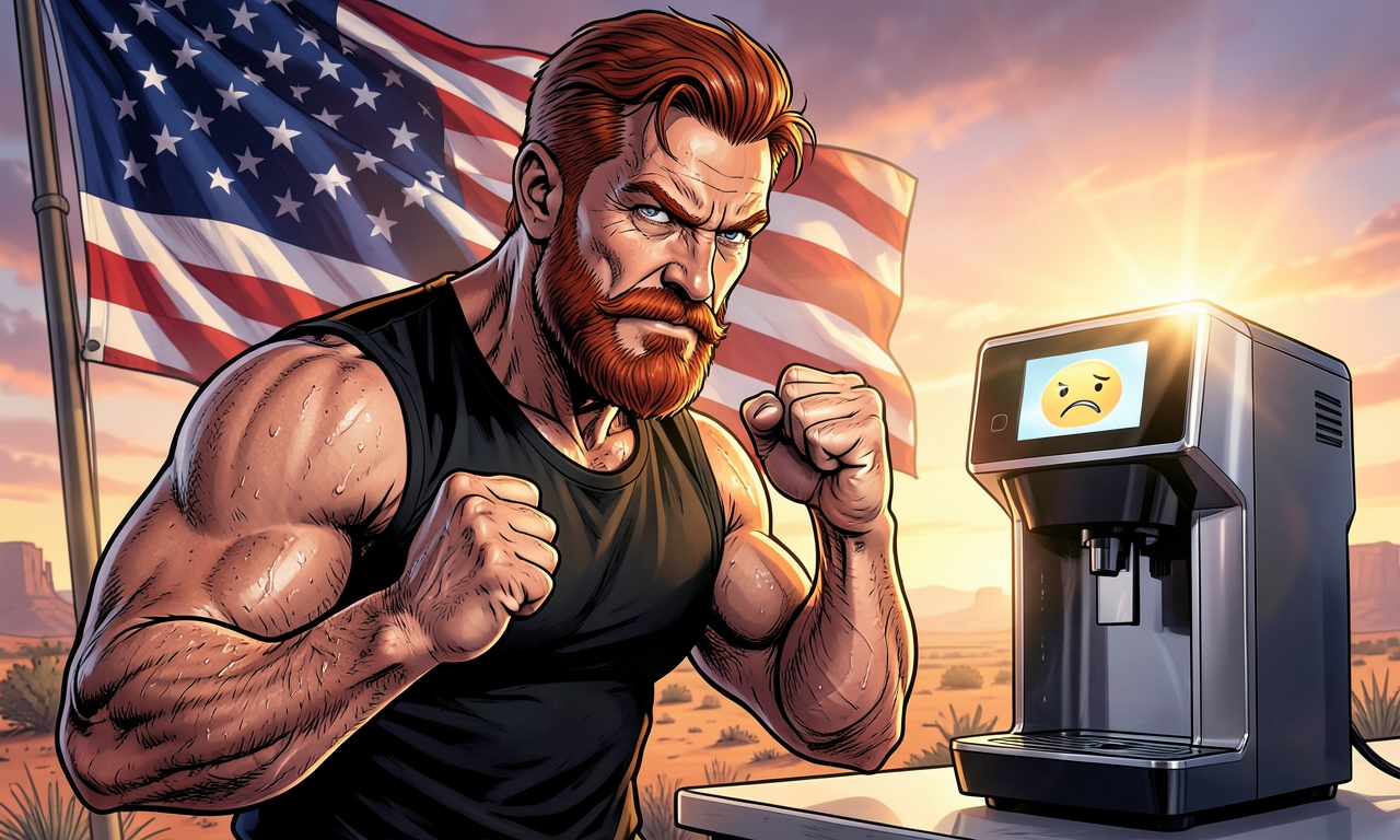 Chuck Norris hat eine Kaffeemaschine erfunden, die nur mit seinem intensiven Blick funktioniert. Wenn andere versuchen, sie zu benutzen, brüllt sie stattdessen: 'Nicht schon wieder dieser intensive Blick! Ich bin eine Kaffeemaschine, kein Feind!'