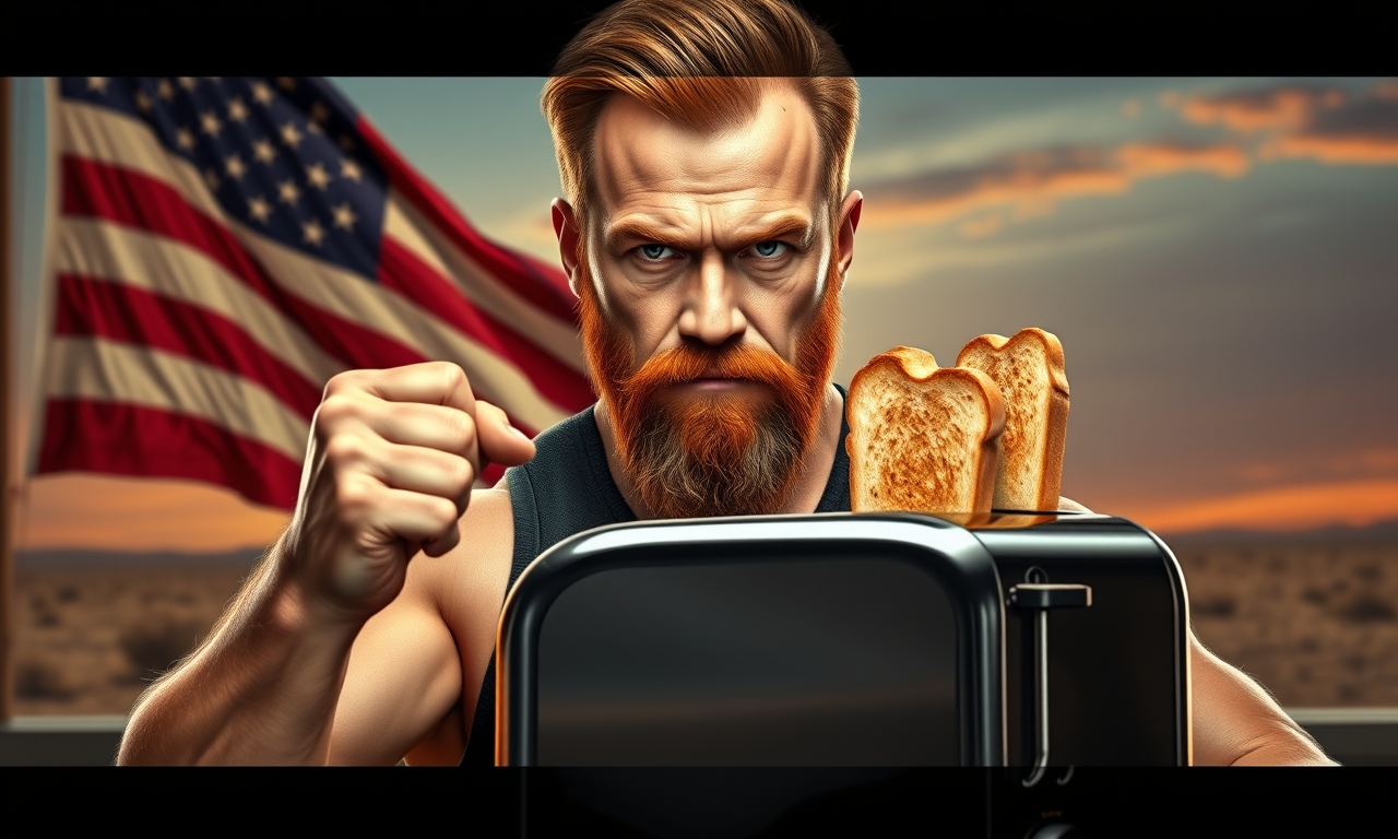 Chuck Norris kann einen Toaster mit einem Blick zum Brutzeln bringen. Der Toaster macht dann nicht nur Toast, sondern auch eine Ehrenrunde um Chuck Norris' muskulösen Unterarm.