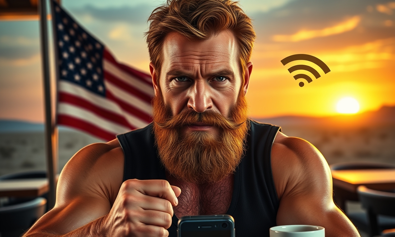 Chuck Norris braucht kein WLAN, weil sein Bart selbst ein 5G-Netzwerk ist und alle Geräte automatisch mit ihm verbinden.