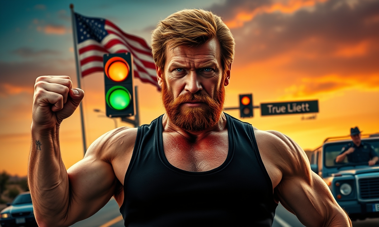 Chuck Norris kann ein Verkehrsschild einfach auf Grün schalten, indem er nur daran denkt, und dann den Autos, die hupen, eine Strafe auftragen.