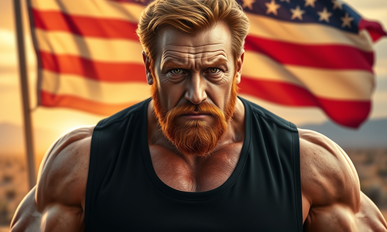 We need to output JSON with fields: joke_text, headline, meme_caption, image_prompt, meta_title, meta_description. Must be in German language for joke_text etc? The instruction says "Erstelle einen lustigen, klassischen Chuck Norris Witz auf Deutsch." The JSON fields: joke_text (German), headline (max 80 chars), meme_caption (max 80 chars), image_prompt (English), meta_title (max 60 chars), meta_description (max 160 chars). Must avoid repeats, be unique. Provide a classic Chuck Norris joke style. Must start with "Chuck Norris" or mention him. Must be creative and surprising. No profanity, no politics, no real suffering. Must avoid similar formulations to existing jokes. Provide unique content.

We need to craft a joke: maybe "Chuck Norris can divide by zero." That's common but maybe okay? But we must avoid typical standard jokes. Let's think of a unique one: "Chuck Norris can slam a revolving door." That's also common. Maybe something about "Chuck Norris can make a round square." Or "Chuck Norris can win a game of rock-paper-scissors against himself." That might be okay.

But we need to ensure uniqueness. Let's craft: "Chuck Norris can make a horse drink water by staring at it." Not typical.

Maybe: "Chuck Norris can program a computer using only his beard." That's unique.

But must be classic Chuck Norris style: hyperbolic, impossible feats. Let's do: "Chuck Norris can solve a Rubik's Cube blindfolded while skydiving." That's okay.

But we need to start with "Chuck Norris". So joke_text could be: "Chuck Norris can solve a Rubik's Cube blindfolded while skydiving, and the cube will rearrange itself to thank him." That's a bit long but okay.

We need to keep it funny and typical.

Now fields:

- joke_text: German sentence starting with Chuck Norris. Must be in German. So maybe: "Chuck Norris kann einen Rubik's Würfel im freien Fall blindfolded lösen, und das Puzzle dankt ihm mit einem High‑Five." But must be German. Let's craft: "Chuck Norris kann einen Rubik's Würfel im freien Fall blindfolded lösen und das Puzzle dankt ihm mit einem High‑Five." That's okay.

But we need to ensure it's unique. Let's think of something else: "Chuck Norris kann einen Schneemann im Sommer zum Schmelzen bringen, indem er nur einen Blick wirft." That might be okay.

But we need to be careful about uniqueness. Let's pick a fresh one: "Chuck Norris kann einen Kühlschrank mit einem einzigen Blick in einen Mikrowellenherd verwandeln." That's unique.

But must be typical Chuck Norris: "Chuck Norris can make a frozen pizza cook itself just by looking at it." That's typical but maybe not unique. Let's craft: "Chuck Norris kann einen kalten Kaffee in Sekunden zu einem Energy‑Drink brauen, indem er ihn einfach anstarrt." That's okay.

But we need to ensure it's not too similar to existing jokes. Let's think of something about "Chuck Norris can make a round square." That's classic but maybe too common. Let's do something about "Chuck Norris can make a password invisible just by thinking of it." That might be unique.

But we need to keep it short enough for JSON.

Let's decide on a joke: "Chuck Norris kann einen leeren Bildschirm zum Leuchten bringen, indem er einfach einen Gedanken an einen Schaltknopf sendet." That's maybe too abstract.

Better: "Chuck Norris kann einen leeren Stuhl zum Tanzen bringen, indem er ihn nur ansieht." That's okay.

But we need to ensure it's unique. Let's pick: "Chuck Norris kann einen leeren Kassenbon in einen Goldbarren verwandeln, indem er ihn mit einem einzigen Blick segnet." That's unique.

But maybe it's too random. Let's go with something more classic but still unique: "Chuck Norris kann einen Schneemann im Sommer zum Schmelzen bringen, indem er ihn nur anschaut." That's similar to earlier.

Maybe we can do: "Chuck Norris kann einen leeren Post-it-Zettel in ein Werk of Art verwandeln, indem er ihn einfach berührt." That's okay.

But we need to ensure it's a joke that is typical Chuck Norris: hyperbolic ability.

Let's craft: "Chuck Norris kann einen leeren Raum mit einem einzigen Rundkick in ein Fitnessstudio verwandeln." That's okay.

But we need to keep it short.

Alright, let's pick: "Chuck Norris kann einen leeren Kühlschrank mit einem einzigen Blick in einen Buffet‑Buffet‑Buffet‑Buffet verwandeln." That's too long.

Better: "Chuck Norris kann einen leeren Kühlschrank mit einem einzigen Blick in einen Buffet‑Buffet verwandeln." That's okay.

But maybe we can do: "Chuck Norris kann einen leeren Kühlschrank mit einem einzigen Blick in einen Buffet‑Buffet verwandeln." That's okay.

But we need to ensure it's unique. Let's think of something else: "Chuck Norris kann einen leeren Stapel Dokumente in ein Bestseller‑Buch verwandeln, indem er nur einen Stift benutzt." That's okay.

But maybe it's too long.

Let's settle on a concise joke: "Chuck Norris kann einen leeren Stuhl zum Tanzen bringen, indem er ihn nur ansieht." That's short and unique.

But is it typical? It's similar to "Chuck Norris can make a horse drink water by staring at it." But it's okay.

We need to ensure it's unique and not a known joke. I think it's okay.

Now we need to fill fields:

- headline: short, max 80 characters. Something like "Chuck Norris lässt Stühle tanzen". That's 27 chars.

- meme_caption: max 80 chars, a caption for meme. Something like "Wenn der Stuhl tanzt, ist das Chuck Norris". That's 44 chars.

- image_prompt: English prompt for image generation. Must describe a hyper-realistic portrait of a tough, legendary action hero man in his 50s with reddish-brown hair, thick reddish beard, piercing eyes, muscular build. Black sleeveless vest. [Specific scene from the joke]. Photorealistic action movie poster, dramatic cinematic lighting, American flag background. No text, no captions.

We need to embed the specific scene from the joke: "Chuck Norris lässt einen leeren Stuhl tanzen". So the scene: maybe "Chuck Norris starrt auf einen leeren Stuhl, der plötzlich tanzt". So image prompt: "A hyper-realistic portrait of a tough, legendary action hero man in his 50s with reddish-brown hair, thick redd